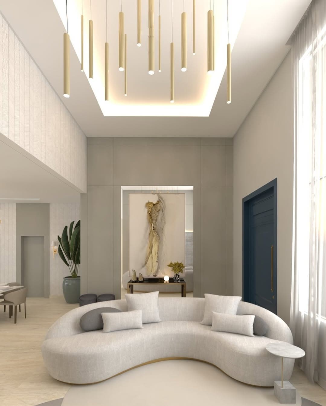 Interior de Sala de Estar de Alto Padrão em Pontes e Lacerda - Arquitetura Sensorial por Cleolenes Jr.